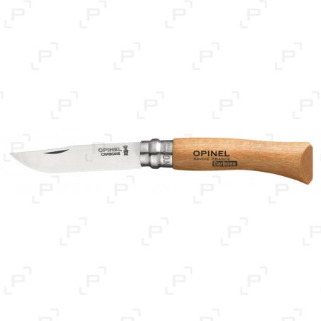 Couteau fermant OPINEL TRADITION CARBONE N°6 manche hêtre