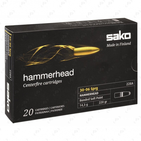 Cartouches à balles de grande chasse SAKO HAMMERHEAD pour carabine