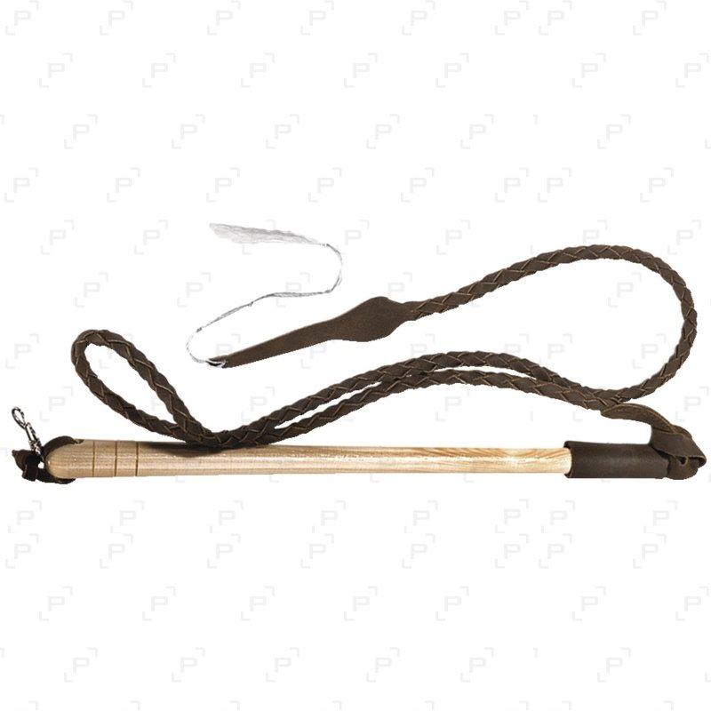 Fouet De Chasse Ancien Avec Manche En Laiton Orné, Fabrication Anglaise, Occasion