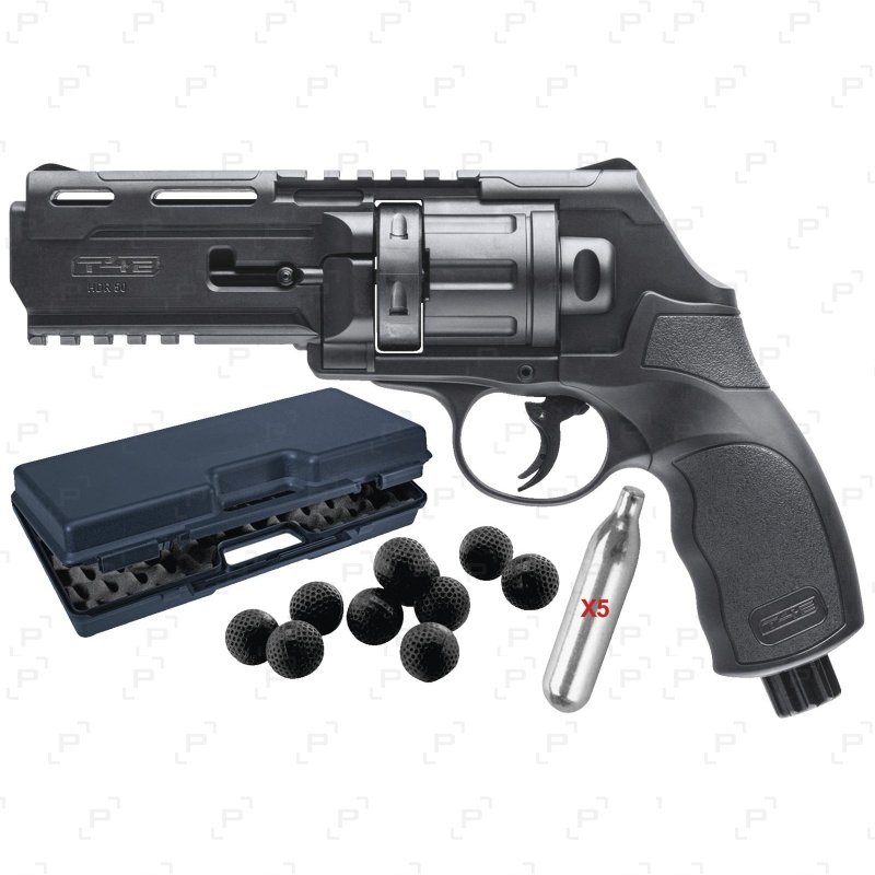 Pack revolver de défense T4E HDR50 calibre 50 noir