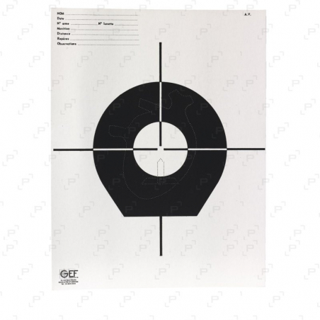 Cibles de tir en carton GEF COEUR DE CHEVREUIL 23 x 30 cm