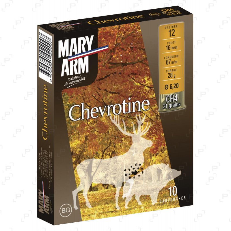 Cartouches chevrotines MARY ARM CAL 12/67 - CHEVROTINE