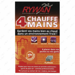 Pack de 4 chauffe mains RYWAN