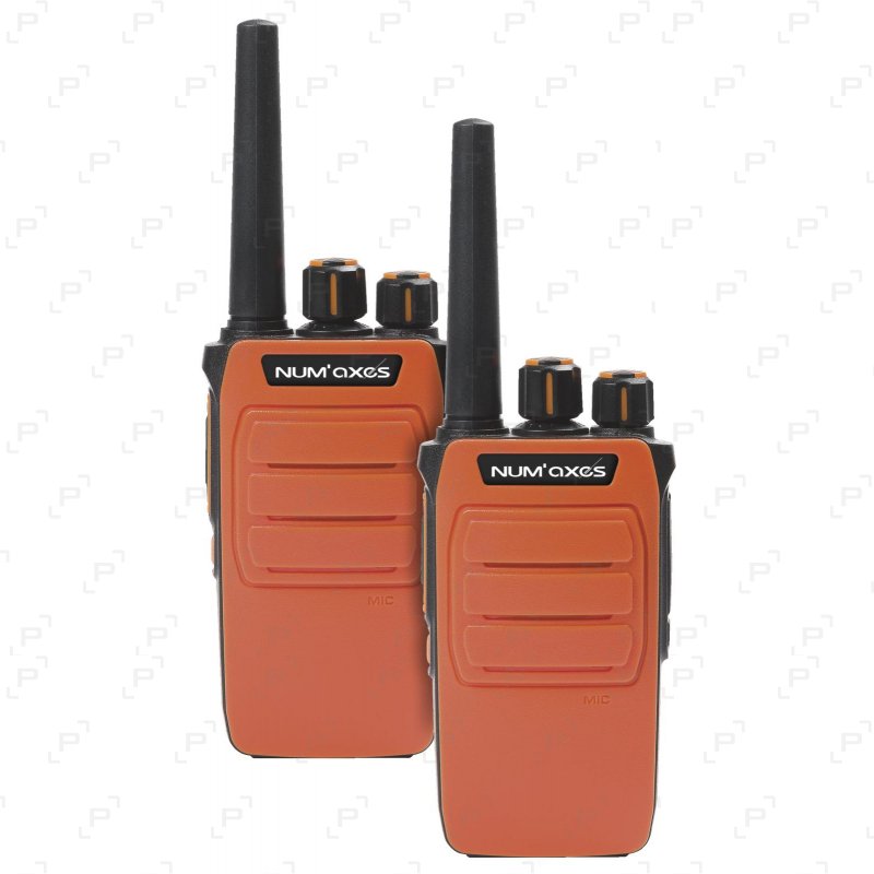 Lot de 2 talkie-walkie NUM'AXES TKL1054 orange blaze