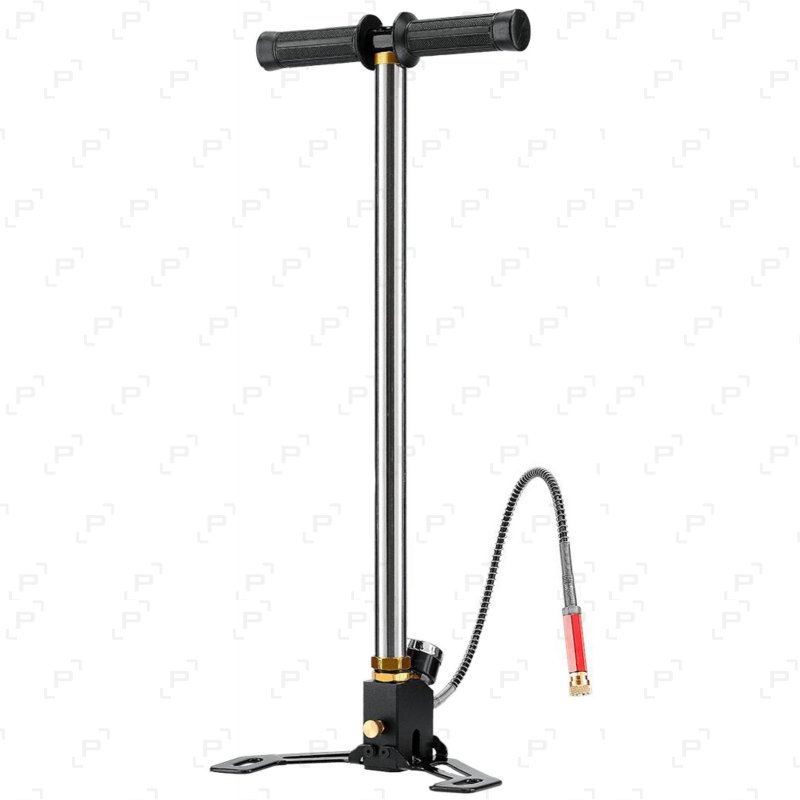 Pompe à Main PCP 3 Niveaux 4500 Psi - Pour Armes à Air Comprimé, Pneus, Kayaks - Avec Manomètre