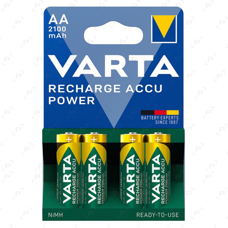 Blister de 4 piles rechargeables VARTA HR06 ACCU POWER 1,5V