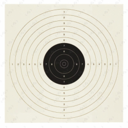 Cible Classique Target 26x26 Cm - Carton Chamois 200 G/m², Pour Tir à L'Arc & Loisirs